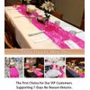 ShinyBeauty 12x108-Inch Hot Pink Sparkly Sequin Table Runner Glitz Sequin Table Runner for Wedding Part/Event Linen (Hot Pink)