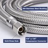 Premium Braided Stainless Steel Ice Maker Water Supply Hose W/PEX Inner Tube - Universal 1/4" Connection (4 Ft)