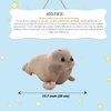 AUCOOMA Seal Stuffed Animal Pillows Plush Toys Hug Sleep Cute for Kids Gifts 13.7"(Grey)