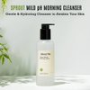 ABOUT ME] Sprout Mild pH Morning Cleanser - Gentle, Low pH Face Wash with Natural Ingredients for All Skin Types (195ml/6.59 fl oz)