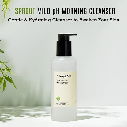 ABOUT ME] Sprout Mild pH Morning Cleanser - Gentle, Low pH Face Wash with Natural Ingredients for All Skin Types (195ml/6.59 fl oz)
