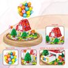 QARULUS Creative Balloon House Building Set for Adults Garden House Friend Set Office Home Decor Building Block Party Favors for Kids Valentines New Year Birthday Gift for Boys Girls Age 6-12+(House)