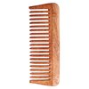 SVATV Handcrafted Neem wood Comb For Detangling Hair For Thick, Curly And Wavy Hair, Non-static And Eco-friendly With Wide Tooth For Grooming Hair Comb - (N-48)