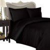 Luxurious 300-Thread-Count Egyptian Cotton 300TC Duvet Set and 2 Shams, King, Black Damask Stripe 300 TC