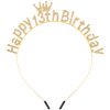 Atoden Happy 13th Birthday Headband Thirteen Princess Tiara 13 Year Old Gifts for Girls