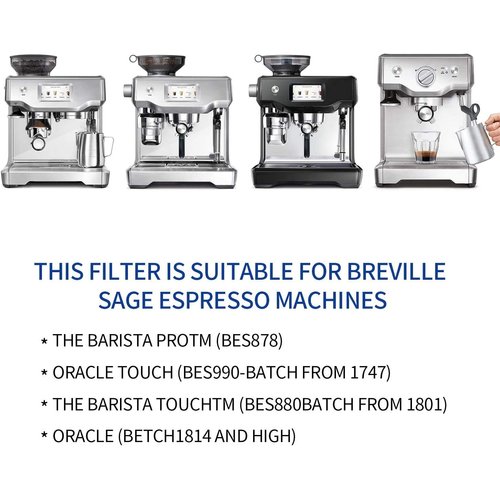 LADYSON 4 Pack Water Filter for Breville Claro Swiss - Oracle, Barista Touch Filters Bambino Espresso Coffee Machine Replacement Compare to Part #BES008WHT0NUC1