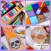 UCANBE 20 Color Face Body Paint Oil Set Kit with 10PCS Paint Brushes, Super Big Black & White Pan+ Gold Silver Glitter, Face Painting Makeup Palette for Art Theater Halloween Parties Cosplay (Set B)