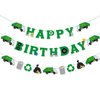 Bessmoso Garbage Truck Birthday Banner Trash Truck Party Supplies Waste Management Recycling Decorations Set of 3