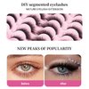 Natural Lashes Wispy False 3D Mink Eyelashes Pack, 14 Pairs, Short Length, Fluffy Fox Eye Strip Lashes for Daily Makeup (3DMAO-12)