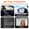 Dickno Car Side Mirror Squeegee, 35.6'' Retractable Rearview Mirror Wiper, Mini Portable Auto Window Squeegee Cleaner, Universal Vehicle Glass Cleaning Tool for Rainy Foggy Weather (Black)