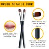 Generic 2 black eyebrow pen with 1 pack eyebrow brush,waterproof,#001