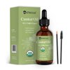 Natnique Castor Oil (2oz), USDA Certified Organic, 100% Pure, Hexane Free, Cold Pressed. Growth for Eyelashes, Eyebrows, Hair. Natural Skin Moisturizer & Hair Treatment. Eyebrow & Eyelash Brush