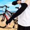 6 Pairs Black UPF50 Sun UV Protection Cooling Arm Sleeves with Thumb Hole for Men Women, Golf Basketball Cycling Fishing Driving Jogging Boating Gardening