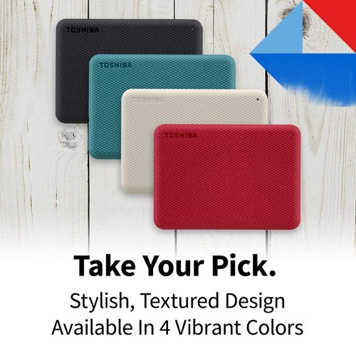 Toshiba Canvio Advance 4TB Portable External Hard Drive USB 3.0, White - HDTCA40XW3CA
