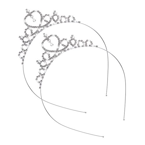 Sibba Princess Crown Tiara Girls Headband Hair Hoop Tiara Rhinestone Crystal Pearl Tiara Tiara Head Crown for Women Girls Wedding Prom Party Costume Christmas Gifts, One Size, Non-Precious Metal, NO
