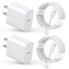 IIOZO iPhone 16 Pro Max Charger Fast Charging, 2 Pack 20W Type C Fast Charger Block with 2 Pack 6FT USB C to C Cable Compatible for iPhone 16/16 Plus/16 Pro/16 Pro Max/15/15 Plus/15 Pro Max/15 Pro Max