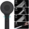 RV Shower Head with Hose, Super-Power High Pressure Shower Head for Campers/RV, Travel Trailer, Motorhome and Boat for Water Saving, Handheld Shower Head Holder and Hose Guide Ring, Black