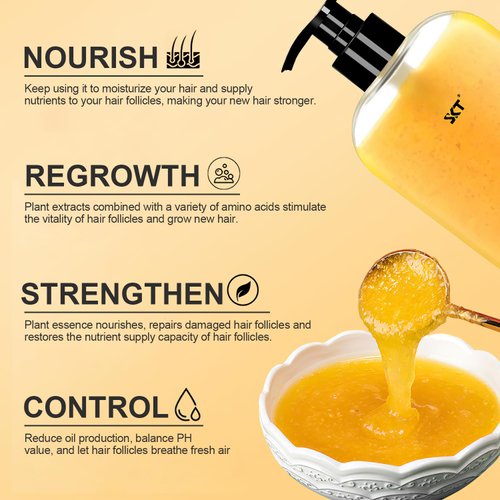 Ginger Plant Extract Anti Hair Loss Shampoo for Hair Regrowth, Thickening and Longer Hair - For Women & Men (400ML)