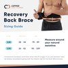 Copper Compression Back Brace - Copper Infused Orthopedic Lower Lumbar Support Belt. Relieves Muscle & Ligament Strain, Arthritis, Osteoporosis, Hernia, Ruptured Disc, Sciatica, Scoliosis, Fits Men & Women