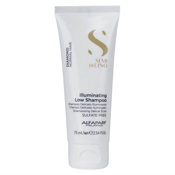 Alfaparf Milano Semi Di Lino Diamond Illuminating Travel Size Shampoo - Sulfate Free Shampoo For Color Treated Hair - Moisturizing Hair Care Infused With Vitamin E & F (2.54 oz / 75 ml)