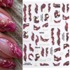 6 Sheets Marble Nail Art Stickers 3D Gold Glitter Bronzing Marble Nail Decals for Nail Art Supplies Self-Adhesive Nail Design Irregular Wave Line Nail Stickers for Women Acrylic Nails Salon DIY Decor