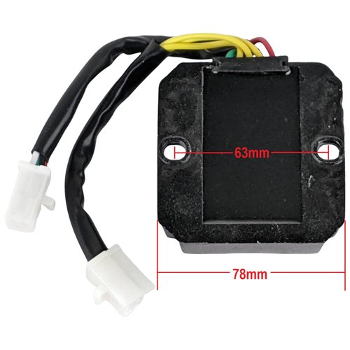 RedCap 7 Wire Voltage Regulator DC Rectifier Dual-Plug GY6 150cc for ATV Scooter Go Kart Compatible with Gator 150F2 Gator 150F Jonway TaoTao Roketa BMS SunL Tank Baja Chinese Models