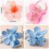 Flower Hair Clips, Hawaiian Plumeria Hair Clips for Thin Hair, Preppy Flower Claw Clip, Hawaii Hair Accessories for Thick Hair, 6 Pack Big Cute Hair Clips for Women Girls