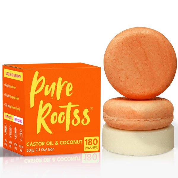 Castor Oil Shampoo and Conditioner Bar Set 3 - Natural Solid Shampoo Soap Bars Set for Women with Straight, Curly Hair for Thinning, Thickening