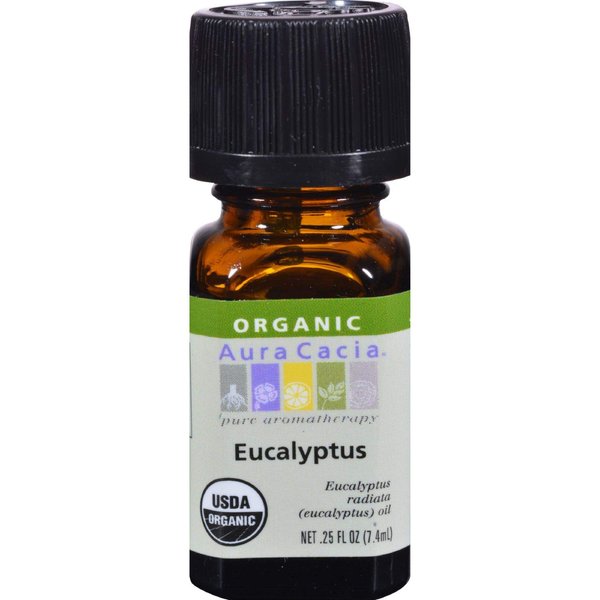 Aura Cacia Organic Essential Oil Eucalyptus 0.25 fl Ounce Liquid