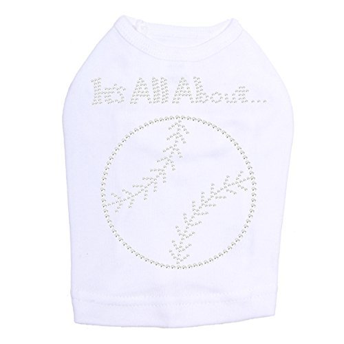 It's All About Baseball Dog Shirt XL White