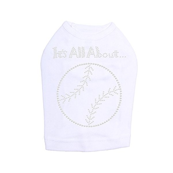 It's All About Baseball Dog Shirt XL White