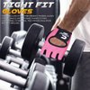 SAWANS Workout Gloves for Men and Women Weight Lifting Gloves Gym Fitness Exercise Cycling Pull ups Microfiber Lightweight Breathable Non-Slip Silicone Padded Palm Grip (Pink, Medium)