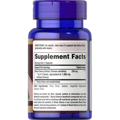 Puritan's Pride Black Cherry Extract 1000mg, 100 Count (19373)