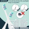 Toothbrush Replacement Heads Compatible with Philips Sonicare, Electric Toothbrush Replacement Brush Heads with Protective Cover Snap-On Toothbrushes(8 Pack) Refill DiamondClean ProtectiveClean