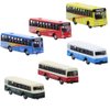 BS150 6pcs Diecast Model Buses Car 1:160 N Scale Streetscape Layout Railway Scenery DIY Train Layout Model Accessories