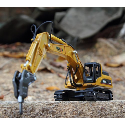 Gemini&Genius Drill Excavator Construction Site Vehicle Toys 1:50 Scale Diecast Digger and Driller Engineering Dump Truck Collectible Toys for Kids and Decoration for House (Demolition Machine)