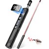 Wireless Presentation Clicker with Telescopic Pointer Stick,Rechargeable Presenter Remote Light Pointer with Touch Screen Stylus Pen and Digital Display,USB Slide Clicker for PowerPoint MAC PC Laptops