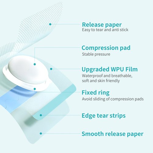 Baby Belly Navel Patches, Hernia Patch,Belly Button Shaper with Waterproof Cotton Pads,Umbilical Hernia Belt Baby,Baby Belly Button wrap 8×8cm(15 Pieces)