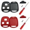 WKIOERAD Key Fob Shell Case Replacement for Lexus ES GS GX is LS LX RX SC RX330 RX350 ES300 ES330 IS300 IS330 GX470 LX470 Key Fob Cover with Screwdriver (Black+Red)