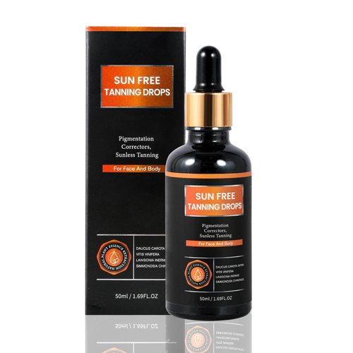 Sun Free-Self Tanning Drops-Bronzing Face Drops-Sunless Self-Tanner for a Natural,Plant extraction formula-DHA content 7%-8%.Moisturizing Bronzing Drops for Face & Body
