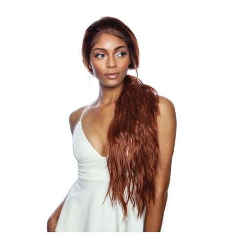 Mane Concept Human Hair Blend Lace Front Wig Brown Sugar Natural Hair Line BSN202 Bryce (SR1BMGRED)