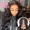 msVenus U Part Wig Body Wave Human Hair Wigs for Black Women Gulueless Half Wig Upgraded 1x4 U Shape Clip in Wigs 150% Density Natural Color 26inch …