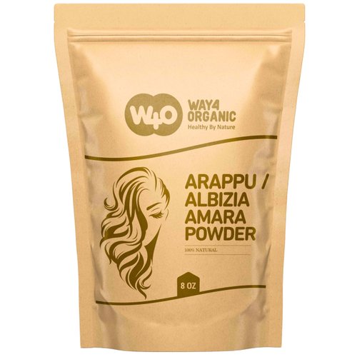 Arappu/Albizia Amara Powder 8 Oz, Natural Shampoo & Conditioner for hair repair, Scalp Care, Haircare, Prevents Dandruff, Damaged Hair Treatment, Hair Growth Products Both for Men & Women -Way4Organic