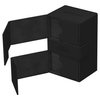 Ultimate Guard Flip 'n' Tray 160+, Deck Case for 160 Double-Sleeved TCG Cards + Dice Tray, Black, Independent Magnetic Closure & Microfiber Lining