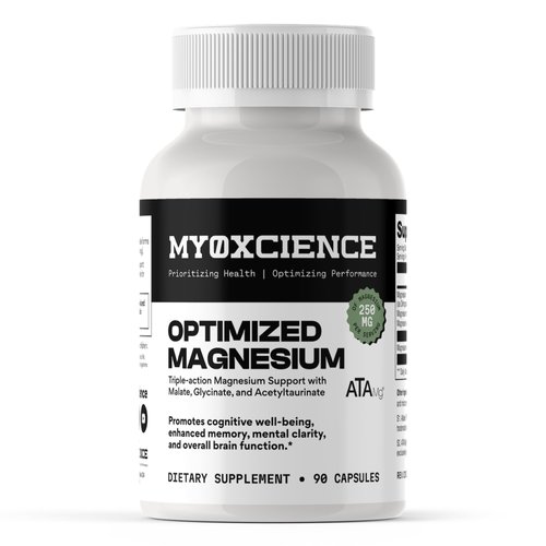 MYOXCIENCE Optimized Magnesium 3 Forms of Magnesium Glycinate, Taurate (as ATAmag®) and Malate to Support Stress Relief and Sleep