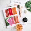 WOKOTO 20 Sheets Red Pink Nail Polish Strips Full Nail Wraps Solid Nail Stickers for Women Nail Art Polish Stickers Gel Nail Strips for Women Girls Nails Stick On Nails for Women Nail Polish Wraps