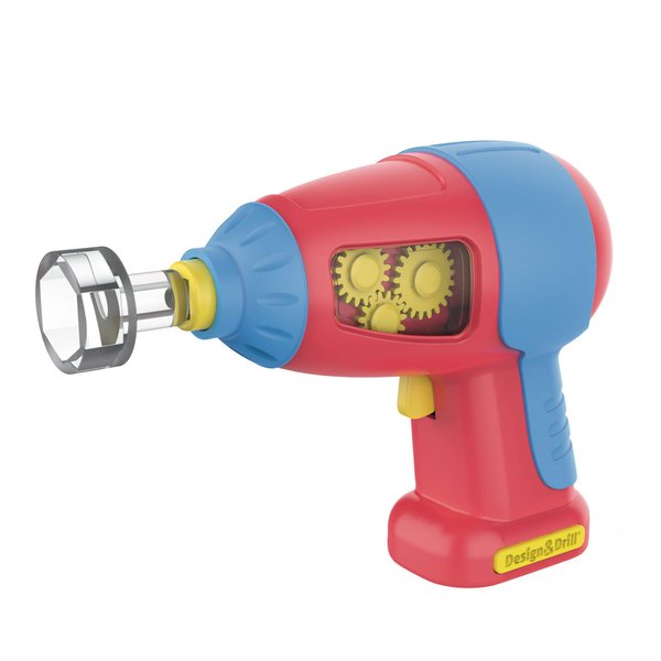 Educational Insights Design & Drill Power Drill, Compatible with Design & Drill Sets, Real Working, Kid-Friendly Toy Drill, Brand New Look