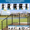 [Patent] Muzata 20Pair Black Invisible Cable Railing kit 1/8" Swage Tensioner and Terminal Hidden T316 Stainless Steel for 2"x2" and 4"x4" Wood Metal Post Deck Stairs BlackCool System CR26, CV1 CV2
