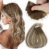 Sunny Hair Tape in Extensions Blonde Balayage Tape in Hair Extensions Human Hair Ombre Medium Brown to Platinum Blonde Balayage Tape in Human Hair Extensions 14inch 10pcs