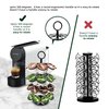 ROWISE K-Cup Pod Carousel Holder and Organizer for 36 Pods - Spins 360 Degrees, Detachable, Modern Metal Design in Black for Home and Office Counters
